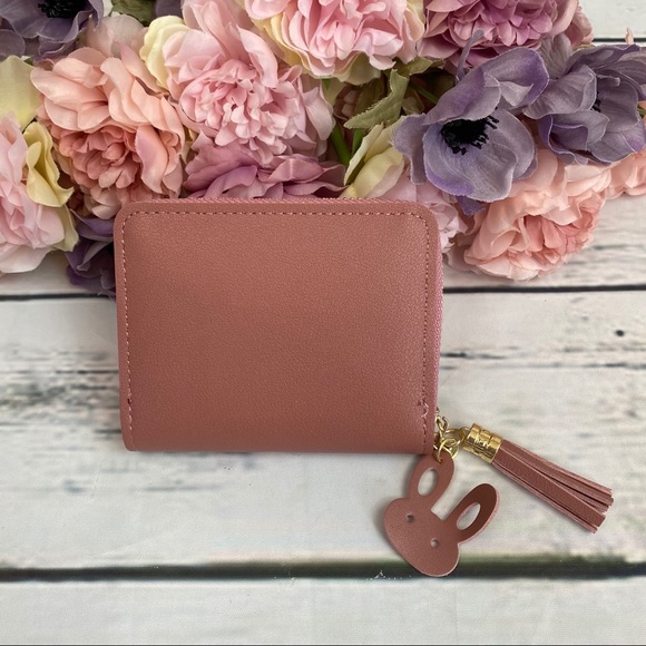 Vegan Leather Dusty Rose Mickey Mouse Coin Purse Wallet - Picture 5 of 10